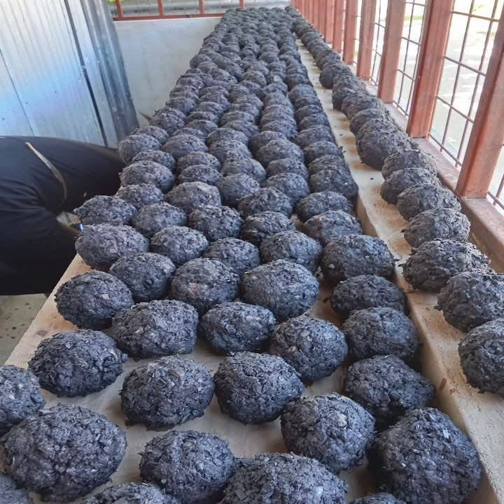 finished briquettes made from waste paper