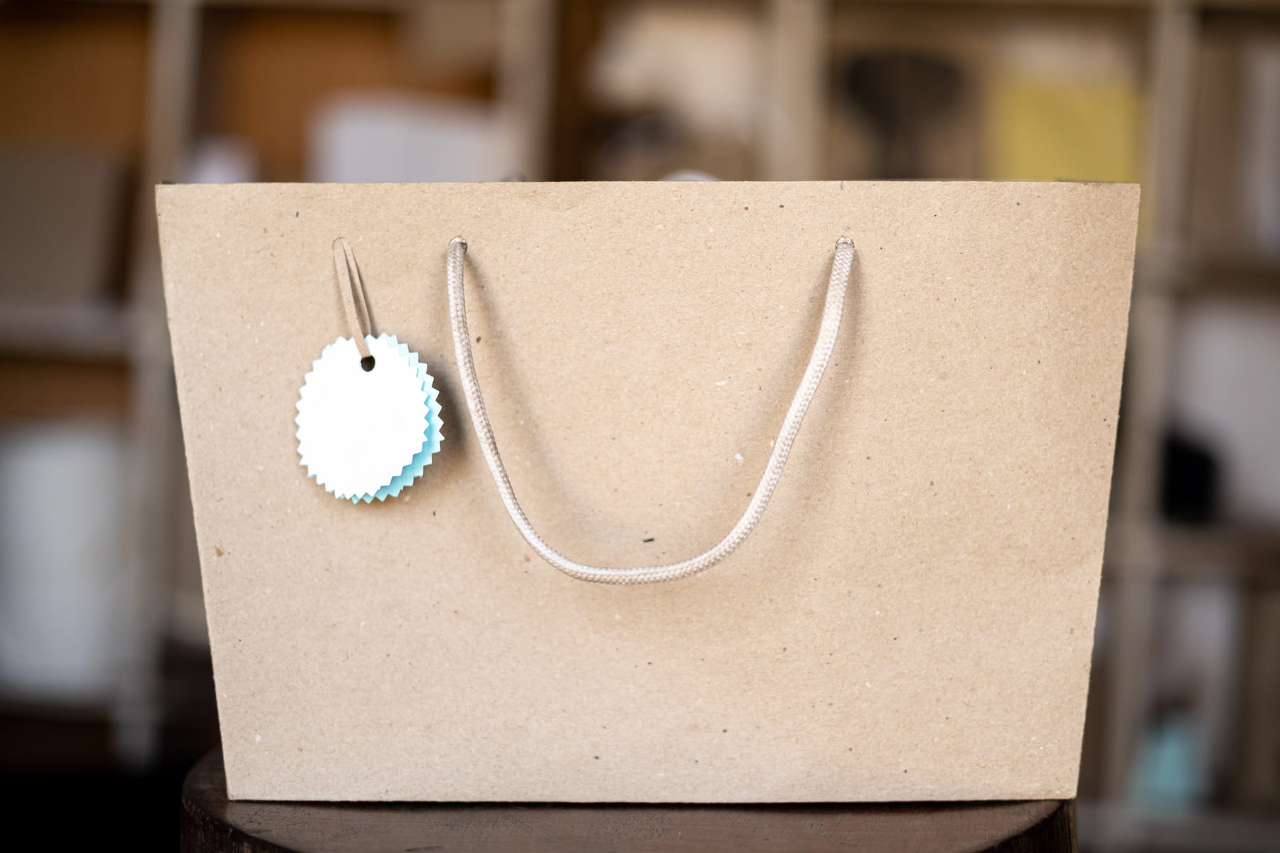 unbranded brown khaki shopping bag